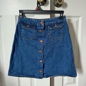 ASOS Denim skirt with size 6 high waist
